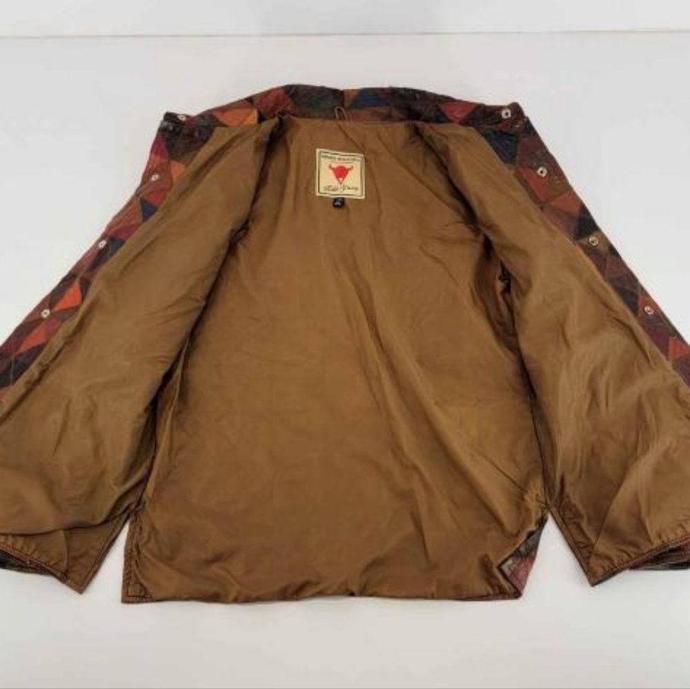 Gordon & Ferguson Co. Field and Stream leather patchwork vintage jacket - Picture 11 of 14